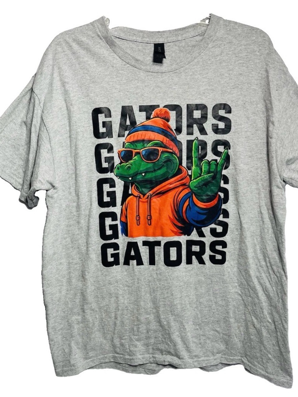 Retro Vintage Gators Name Classic Gift Unisex T-Shirt Size Large Grey